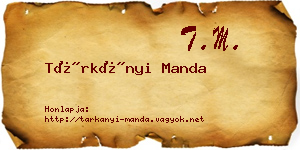 Tárkányi Manda névjegykártya
